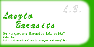 laszlo barasits business card